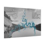 Table Rock Lake Map - Black and White