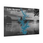 Lake Norman Lake Map - Black and White