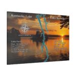 Kentucky and Barkley Lake Map Sunset