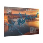 Lake Powell Lake Map Sunset Design