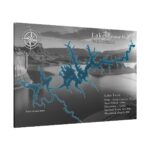 Lake Powell Lake Map Wall Canvas