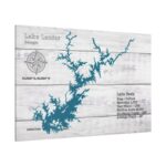 Lake Lanier Lake Map - Wood