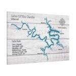 Lake Of The Ozarks Lake Map White Washed Wood Design