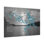 Lake Of The Ozarks Lake Map Black And White Design