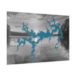 Mark Twain Lake Map Black and White