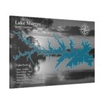 Lake Murray Lake Map - Black and White